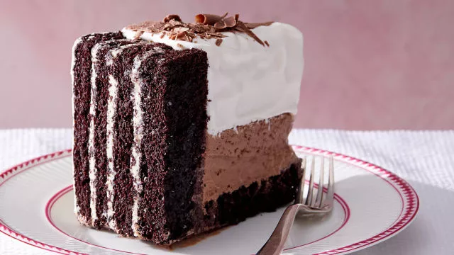Тройно шоколадова сладоледена торта